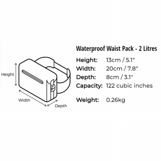 Overboard Waterproof Waist Pack LIGHT 2 L yellow